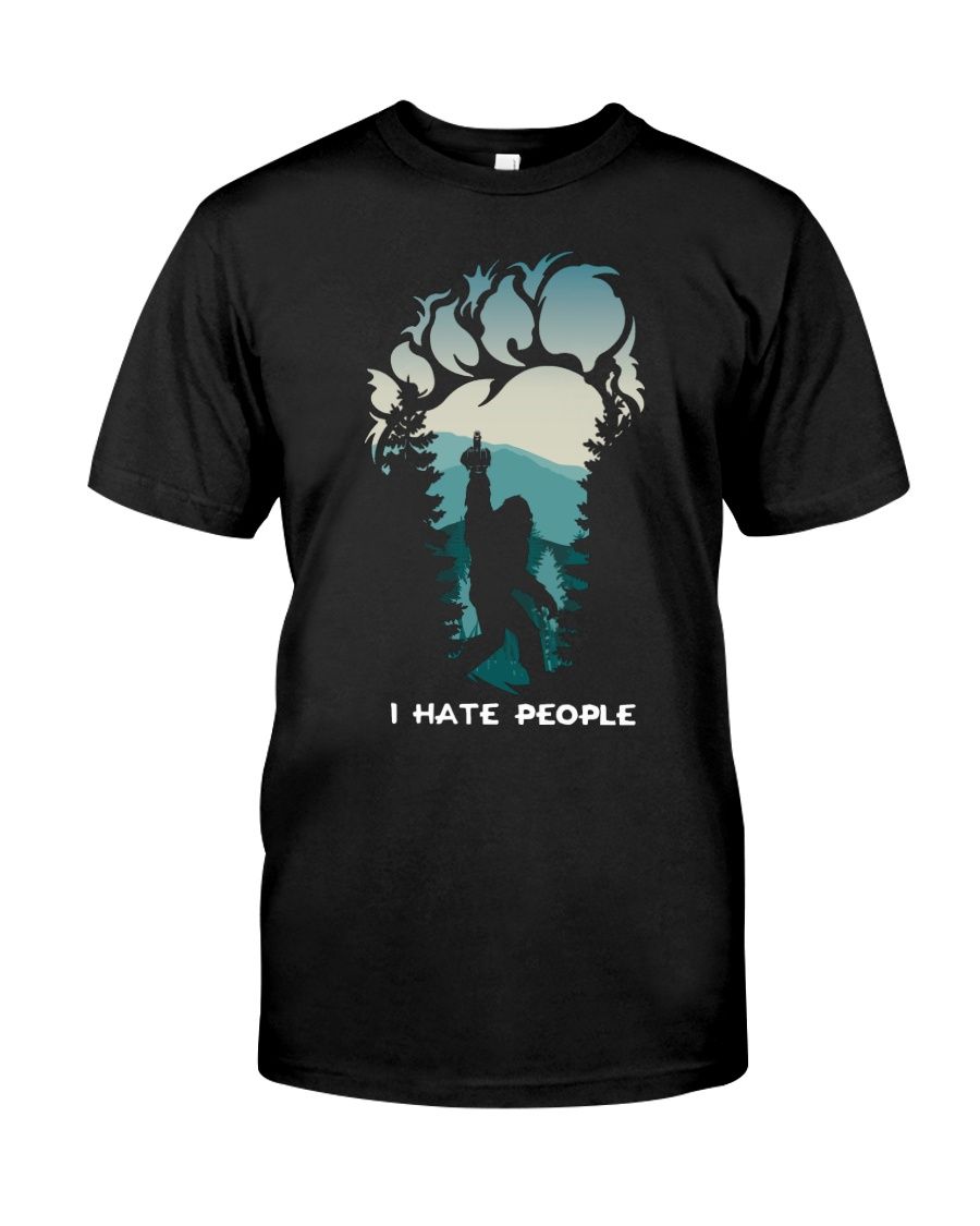 Bigfoot Middle Finger I Hate People Shirt Apparel Bigfoot Middle Finger I Hate People Shirt Apparel