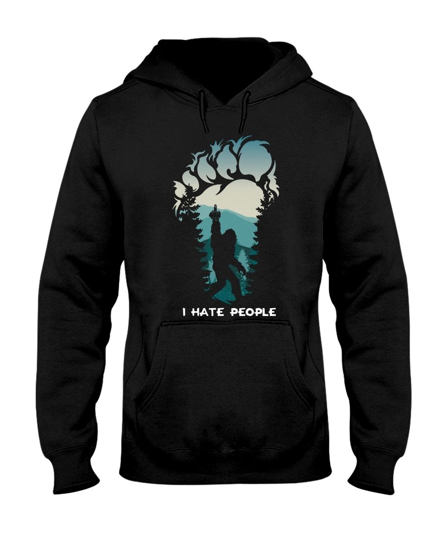 Bigfoot Middle Finger I Hate People Shirt Apparel Bigfoot Middle Finger I Hate People Shirt Apparel