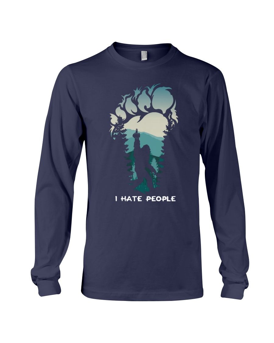 Bigfoot Middle Finger I Hate People Shirt Apparel Bigfoot Middle Finger I Hate People Shirt Apparel