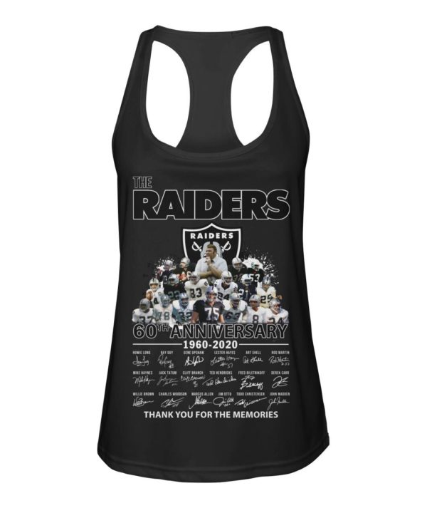 The Raiders 60Th Anniversary 1960 2020 Thank You For The Memories Signature Shirt Uncategorized