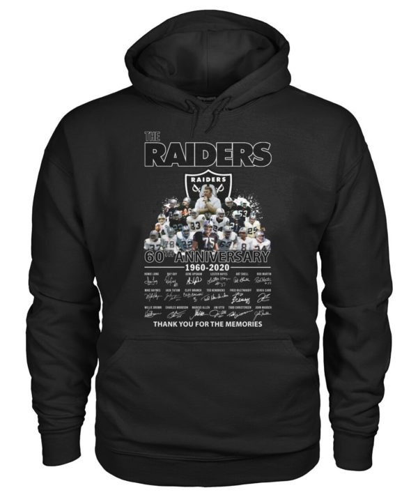 The Raiders 60Th Anniversary 1960 2020 Thank You For The Memories Signature Shirt Uncategorized