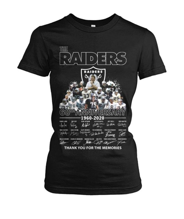 The Raiders 60Th Anniversary 1960 2020 Thank You For The Memories Signature Shirt Uncategorized