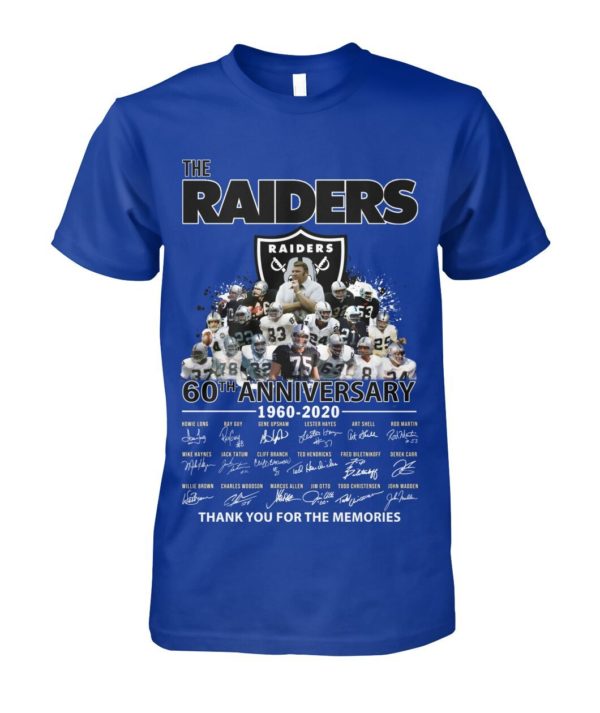 The Raiders 60Th Anniversary 1960 2020 Thank You For The Memories Signature Shirt Uncategorized