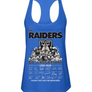 The Raiders 60Th Anniversary 1960 2020 Thank You For The Memories Signature Shirt Uncategorized