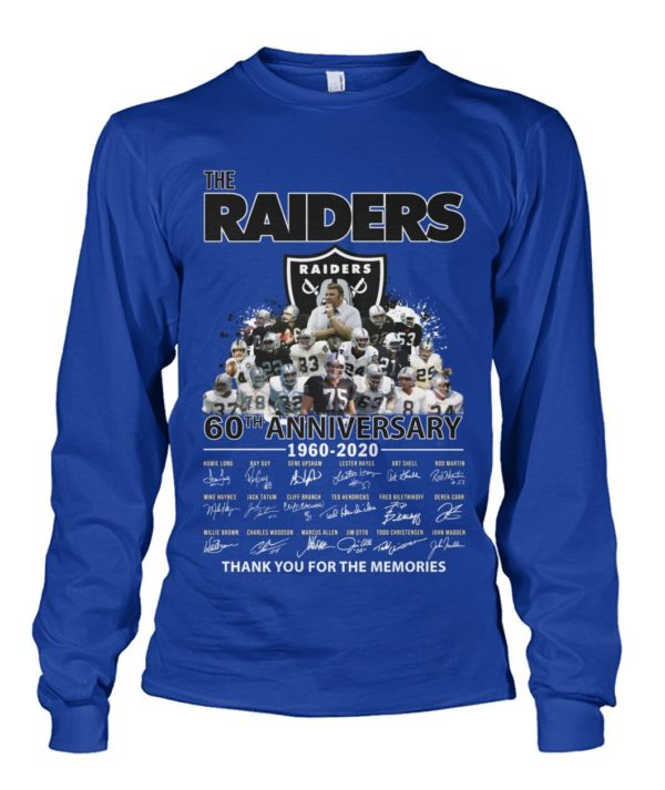 The Raiders 60Th Anniversary 1960 2020 Thank You For The Memories Signature Shirt Uncategorized