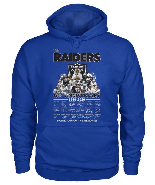The Raiders 60Th Anniversary 1960 2020 Thank You For The Memories Signature Shirt Apparel