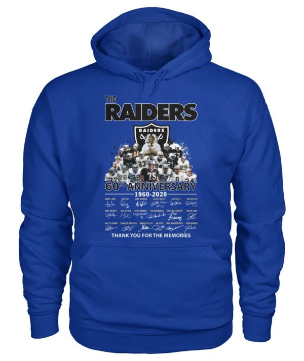 The Raiders 60Th Anniversary 1960 2020 Thank You For The Memories Signature Shirt Uncategorized