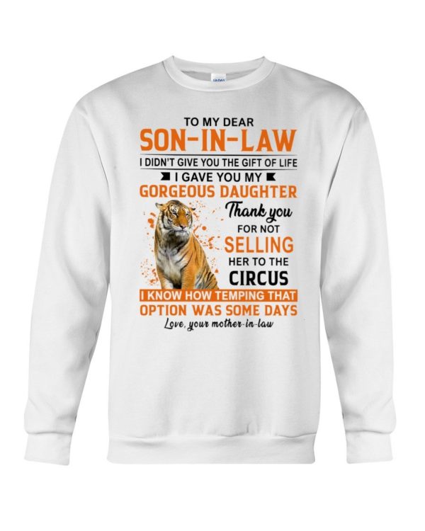 To My Dear Son In Law Shirt Uncategorized