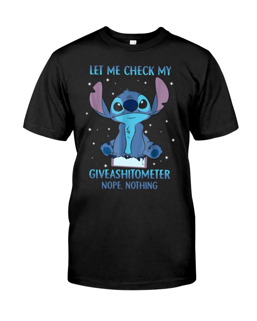 Stitch Let Me Check My Giveashitometer Nope Nothing Shirt Apparel Stitch Let Me Check My Giveashitometer Nope Nothing Shirt Apparel