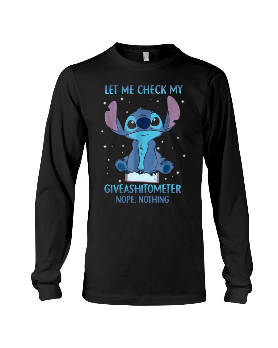Stitch Let Me Check My Giveashitometer Nope Nothing Shirt Apparel Stitch Let Me Check My Giveashitometer Nope Nothing Shirt Apparel