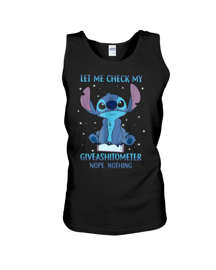 Stitch Let Me Check My Giveashitometer Nope Nothing Shirt Apparel Stitch Let Me Check My Giveashitometer Nope Nothing Shirt Apparel