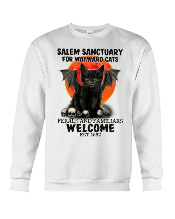 Salem Sanctuary For Wayward Cats Est 1692 Shirt Apparel