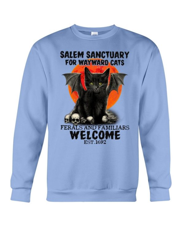 Salem Sanctuary For Wayward Cats Est 1692 Shirt Apparel