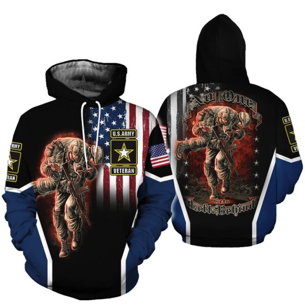 Veteran No One Gets Left Behind 3D All Over Printed Shirts Apparel
