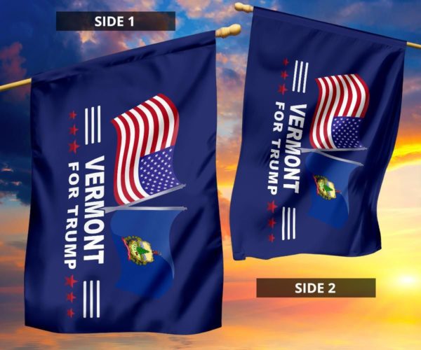 Vermont For Trump Flag Apparel