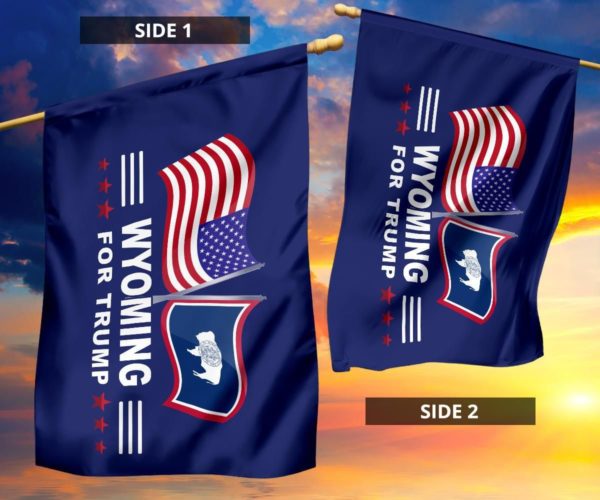 Wyoming For Trump Flag Apparel
