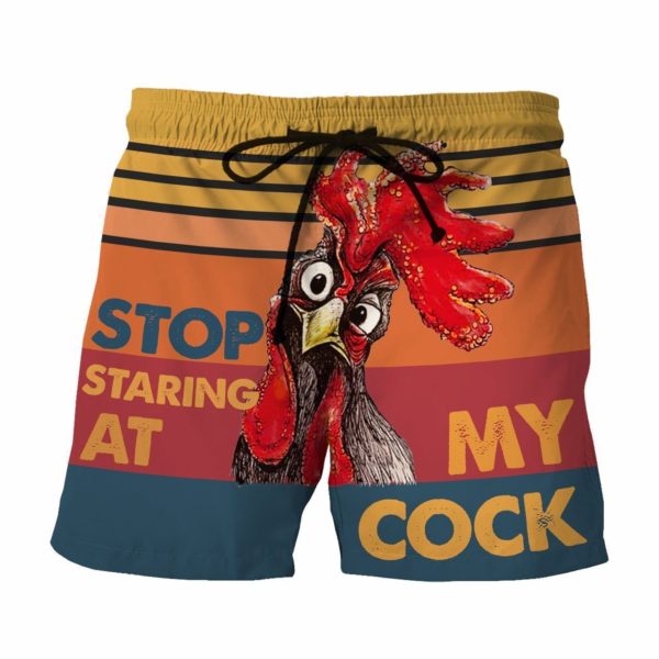 Stop Staring At My Cock Beach Short Pants Apparel