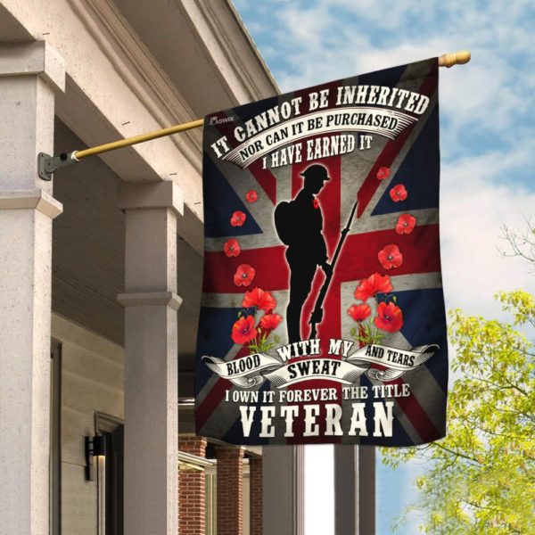 It Can Be Inherited Nor Can It Be Purchased I Have Earned It Veteran Flag Apparel