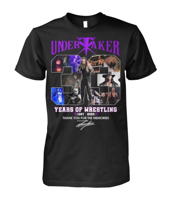 Undertaker 33 Years Of Wrestling 1987 2020 Signature Shirt Apparel