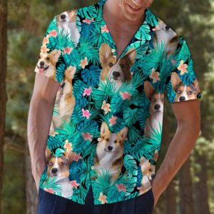 Cardigan Welsh Corgi Tropical Hawaiian Shirt Apparel