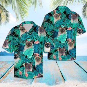 Tropical Siamese Hawaiian Shirt Apparel