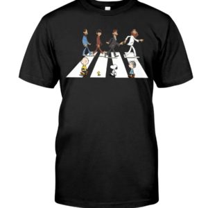The Beatles Abbey Road ft Snoopy Cartoon Shirt Uncategorized