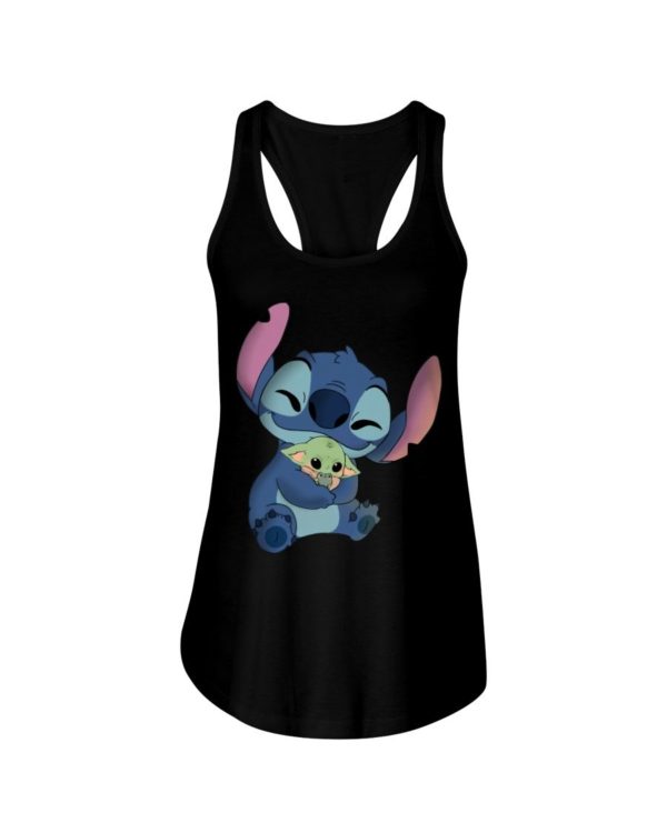 Stitch Hug Baby Yoda Shirt Apparel