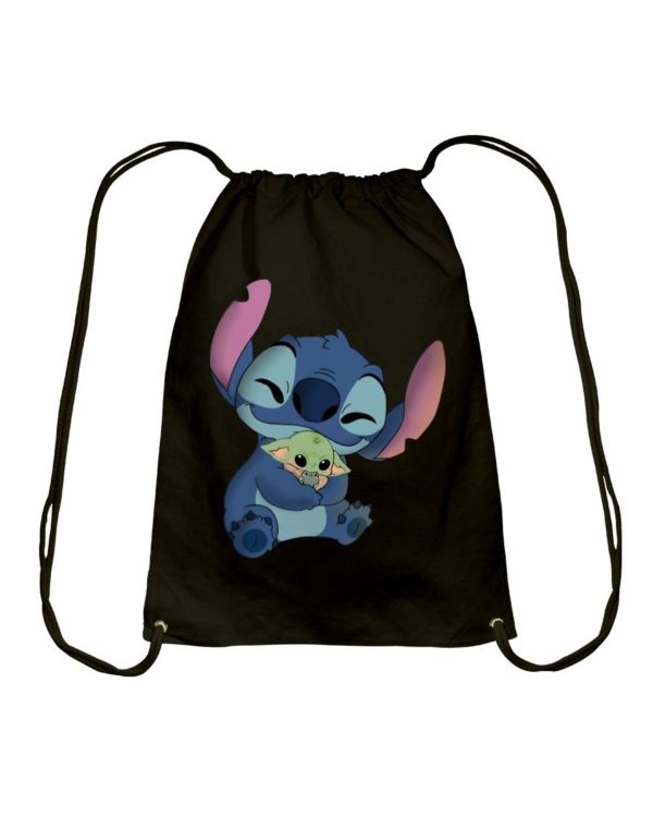 Stitch Hug Baby Yoda Shirt Apparel