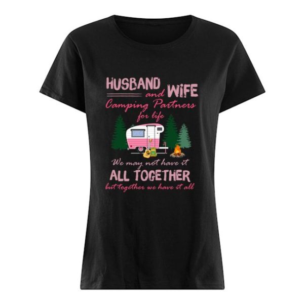 Husband and Wife Camping Partners For Life Shirt Apparel
