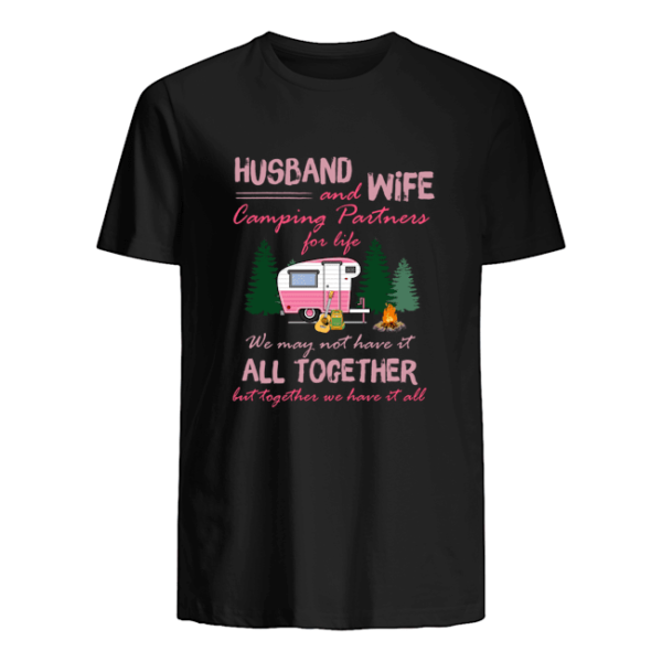 Husband and Wife Camping Partners For Life Shirt Apparel