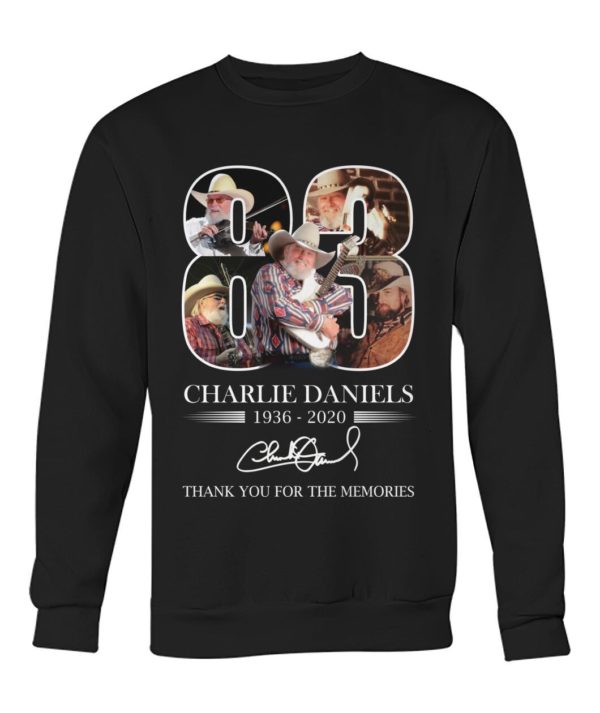 Charlie Daniels 83 Years 1936 2020 Thank You For The Memories Shirt Apparel