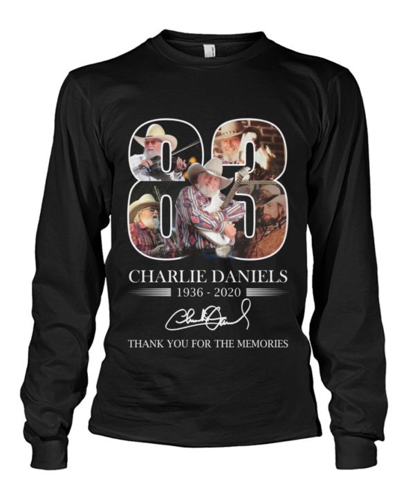 Charlie Daniels 83 Years 1936 2020 Thank You For The Memories Shirt Apparel