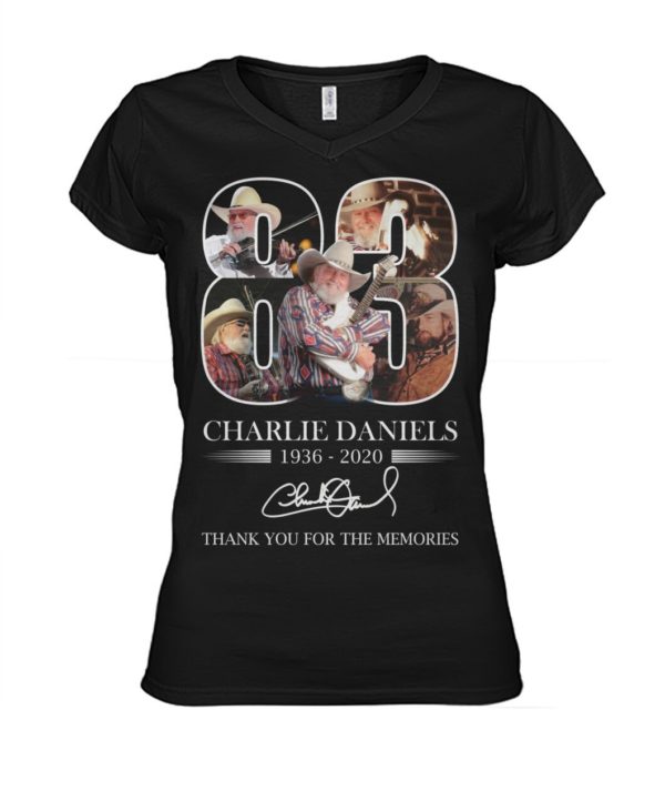 Charlie Daniels 83 Years 1936 2020 Thank You For The Memories Shirt Apparel