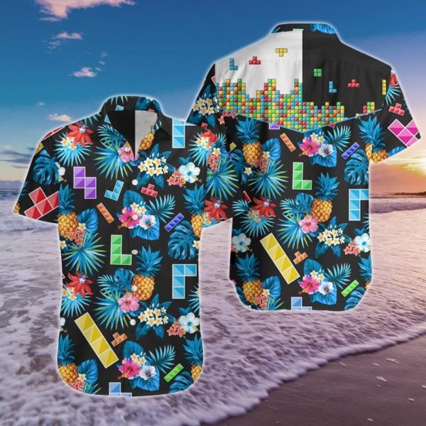 Tetrist Game Hawaiian Pineapple Shirt Apparel