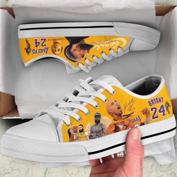 Kobe Bryant 24 Lakers & Nipsey Hussle Low Top Shoes Apparel