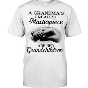 A Grandma's Greatest Masterpiece Are Her Grandchildren Shirt Apparel