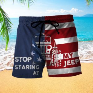 Stop Staring At My Jeep Beach Short Pants Apparel