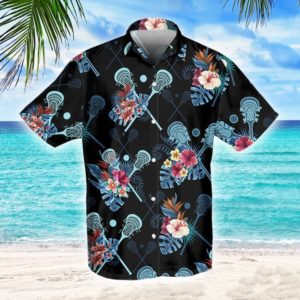 Lacrosse Tropical Hawaiian Button Shirt Apparel