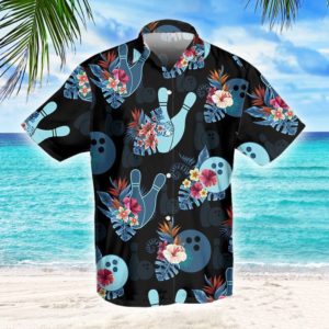 Bowling Tropical Hawaiian Button Shirt Jisubin Apparel