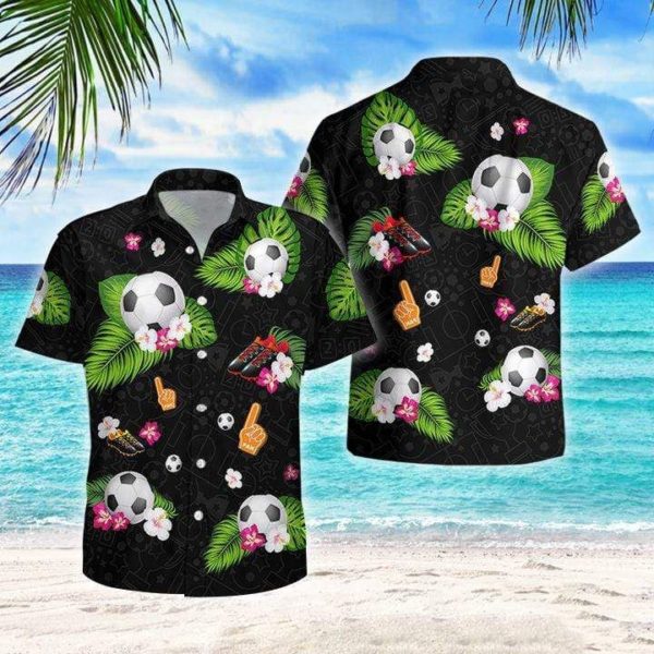 Soccer Summer Tropical Hawaiian Shirts Apparel