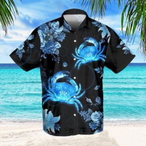 Crab Blue Hawaiian Shirt Jisubin Apparel