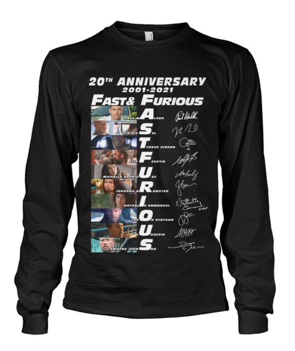 20th Anniversary Fast & Furious 2001 2021 Signature Shirt Apparel