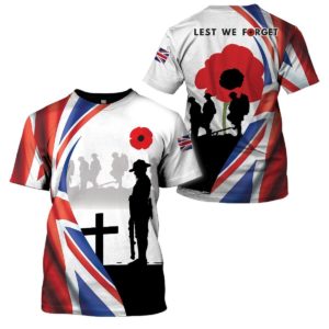 Lest We Forget 3D Allover Print T Shirt Apparel