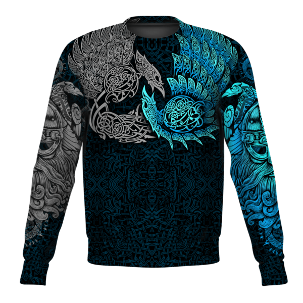 Viking Ravens of Midgard Blue 3D All Over Print T Shirt Apparel