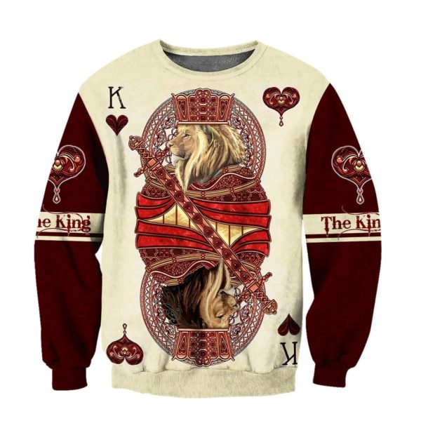 The King of Wildlife Lion Poker 3D All Over Print Shirt Apparel