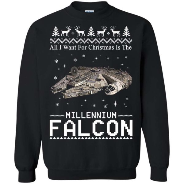 All I Want For Christmas Is The Millennium Falcon ugly sweater Apparel