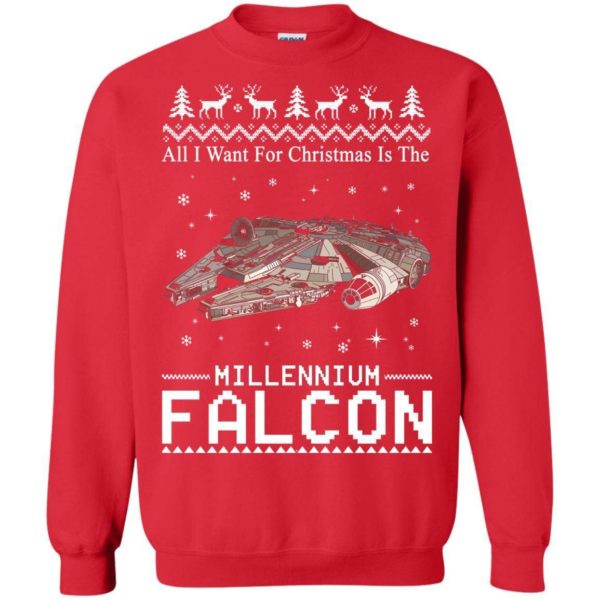 All I Want For Christmas Is The Millennium Falcon ugly sweater Apparel