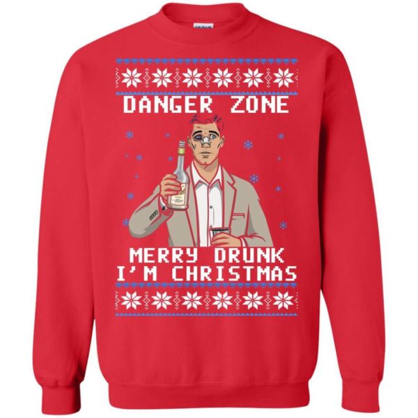 Archer Danger Zone Merry Drunk I’m Christmas sweater Apparel