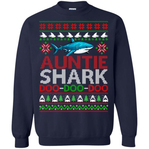 Auntie shark Doo Doo Doo Christmas sweater Apparel
