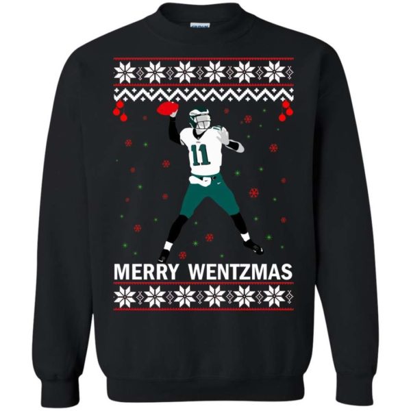 Carson Wentz merry Wentzmas ugly sweater Apparel